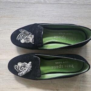 Kate Spade Black Embroidered Women's Loafers